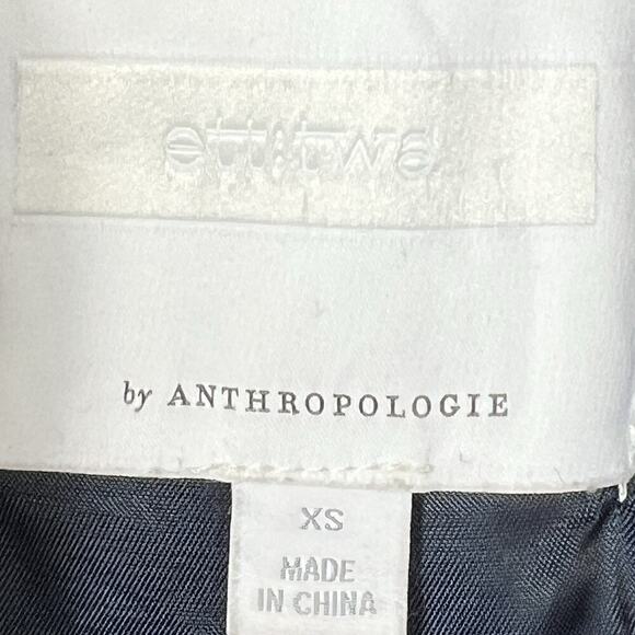 Anthropologie Ett Twa Teal Blue Green Floral Puffer Jacket XS Zip Up - Picture 9 of 14